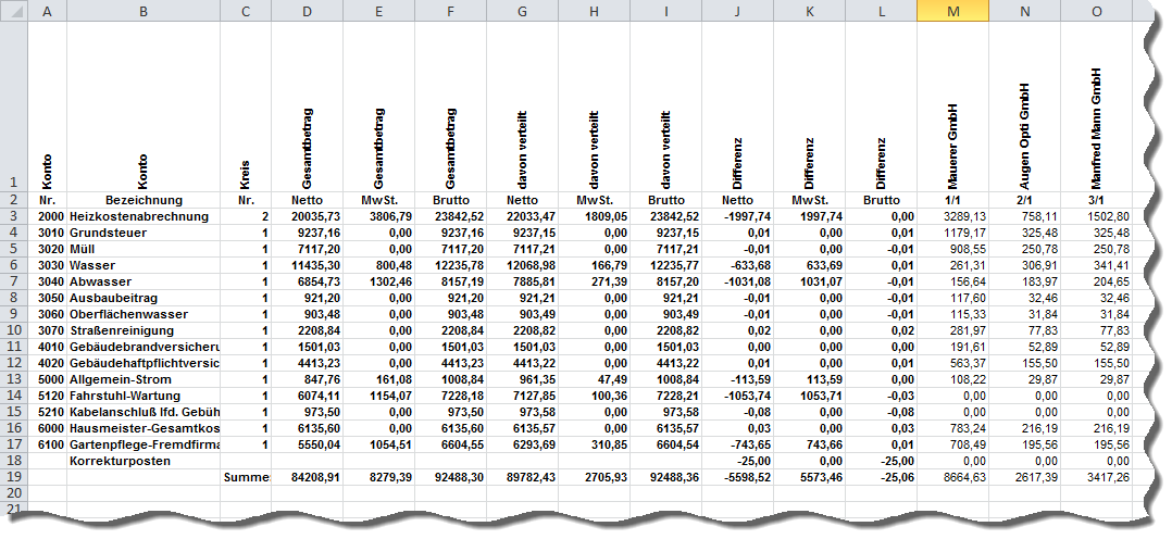 Beispiel: durch Makro angepasster Excel-Export