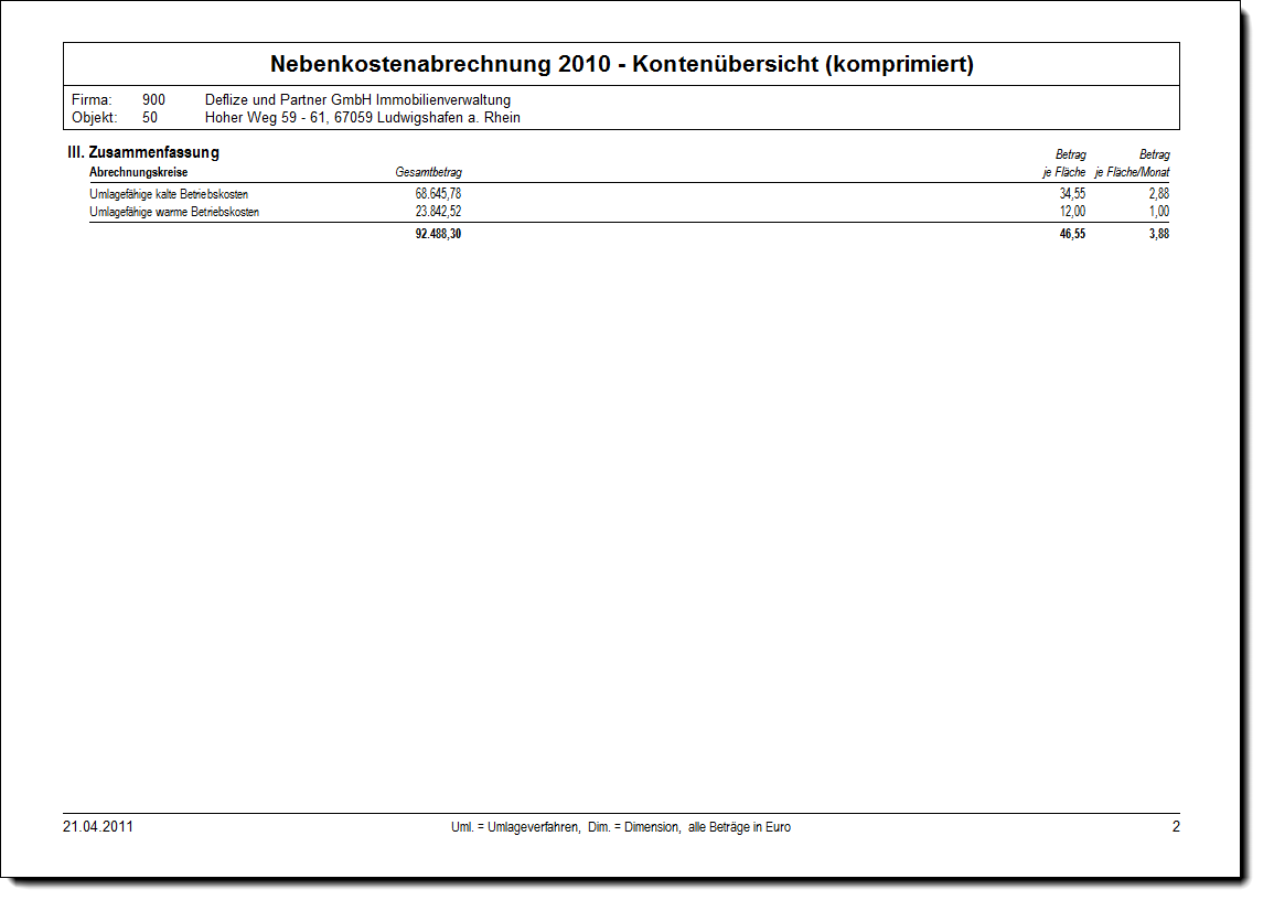 Kontenübersicht (Seite 2 von 2)