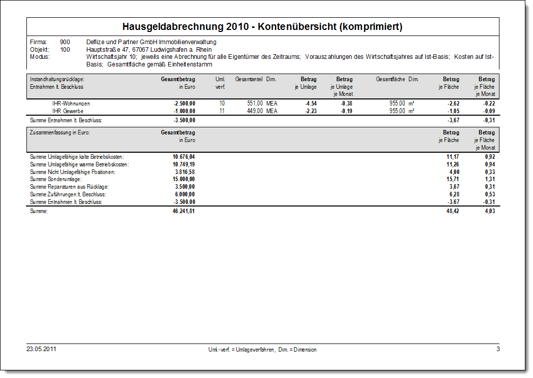 Kontenübersicht (Seite 3 von 3)